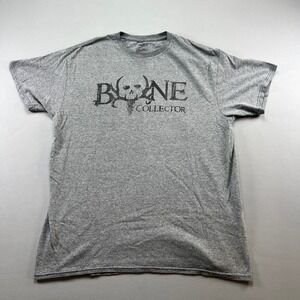 Bone Collector T Shirt Mens Large (42-44) Heathered Gray Graphic Print Cotton